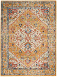 Nourison Passion PSN23 Machine Made Power-loomed Ornamental Border Indoor Only Bohemian Vintage Rug Ivory,Yellow, Ivory and Yellow 100% Polypropylene 99446735133