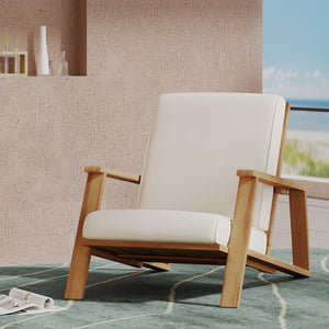 English Elm Christopher Knight Home® - PALOMA Modern Adirondack Club Chair with Acacia Wood Frame, Water-Resistant Cushions for Patio ComfortPALOMA Modern Adirondack Club Chair with Acacia Wood Frame and Water-Resistant Cushions for Patio Comfort Beige 67045.00BGE