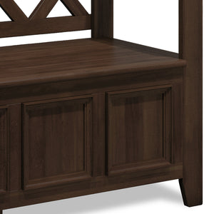 English Elm Amherst Handcrafted Solid Wood Entryway Storage Bench With Rustic Charm And Practical Functionality B136P158339