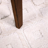 Orian Rugs Crochet Diamond Park Machine Woven Polypropylene Contemporary Area Rug Natural Polypropylene