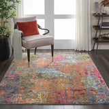 Nourison Celestial CES14 Machine Made Power-loomed Borderless Design Indoor Only Modern  Rug Sunset, Multicolor 100% Polypropylene 99446462589