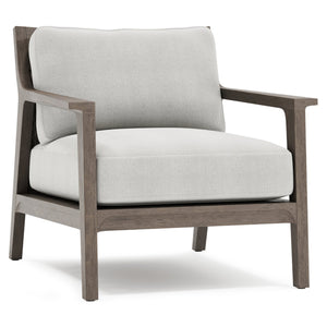 Bernhardt Bernhardt Ibiza Outdoor Chair With Teak Frame, All-Weather Wicker Back & Plush Cushions For Patio - Made to Order O1022A