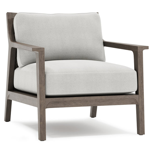 Bernhardt Bernhardt Ibiza Outdoor Chair With Teak Frame, All-Weather Wicker Back & Plush Cushions For Patio - Made to Order O1022A