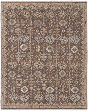 Feizy Rugs Corbitt Wool Hand Knotted Classic Rug Brown/Ivory 5'-6" x 8'-6"