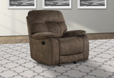 Parker House Cooper - Shadow Brown Manual Glider Reclining Sofa And Two Recliners Brown 100% Polyester (S) Mcoo-311-sbr