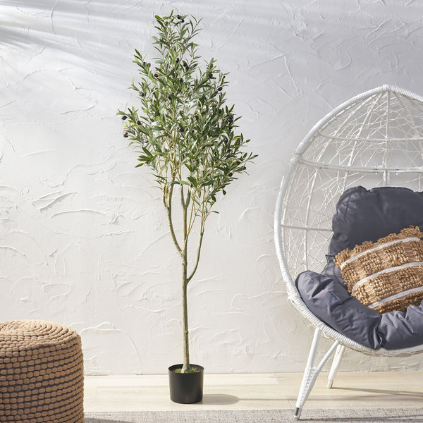 English Elm 180cm Artificial Olive Tree Faux Botanical with Flexible Iron Frame for Any Room 70528.00