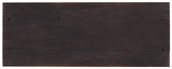 Hooker Furniture Driftwood Flip-Top Console Table With Buckboard Distressed Finish, Space-Saving Expandable Design Blacks 6820-85003-99