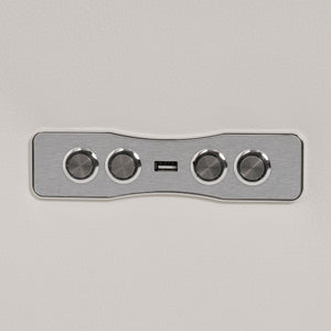 VIG Furniture Modrest Frazier - Modern White Leather Sectional Sofa with 3 Recliners + Console VGKM-KM268H-W-SECT-C