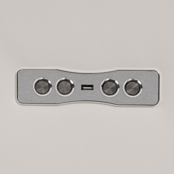 VIG Furniture Modrest Frazier - Modern White Leather Sectional Sofa with 3 Recliners + Console VGKM-KM268H-W-SECT-C