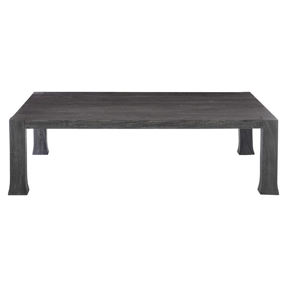 Bernhardt Bernhardt Carbonized Suar Cocktail Table With Planked Top, Sculptural Base, Rustic-Modern Elegance 417021