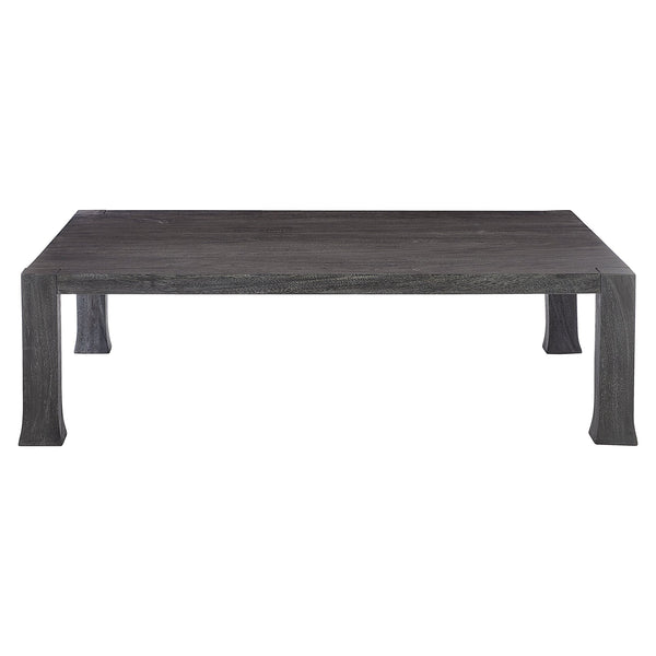 Bernhardt Bernhardt Carbonized Suar Cocktail Table With Planked Top, Sculptural Base, Rustic-Modern Elegance 417021