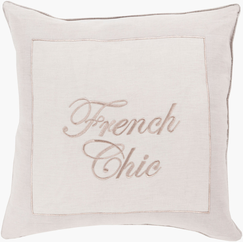 Surya French Chic 18” Accent Pillow - Stylish Linen Decor For Modern Spaces | Spot Clean & Durable Design Fuchsia Linen Frc001-2222