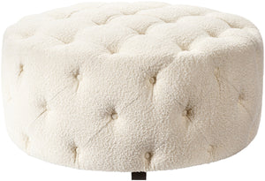 Ferrand FRD-002 18"H x 35"W x 35"D Ottoman FRD-002  Upholstery: Cream Surya