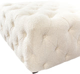 Ferrand FRD-001 18"H x 35"W x 35"D Ottoman FRD-001  Upholstery: Cream Surya