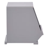 Homelegance By Top-Line Delrico Modular Stacking Storage Bins Grey MDF