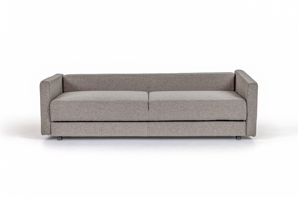 VIG Furniture Fredonia Grey Fabric Sofa Bed With Storage — Convertible Modern Sofa, Plush Cushions, Space-Saving Design VGMB-1901-GRY