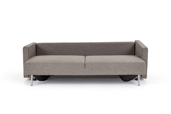 VIG Furniture Fredonia Grey Fabric Sofa Bed With Storage — Convertible Modern Sofa, Plush Cushions, Space-Saving Design VGMB-1901-GRY