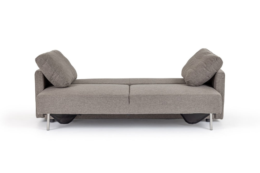 VIG Furniture Fredonia Grey Fabric Sofa Bed With Storage — Convertible Modern Sofa, Plush Cushions, Space-Saving Design VGMB-1901-GRY