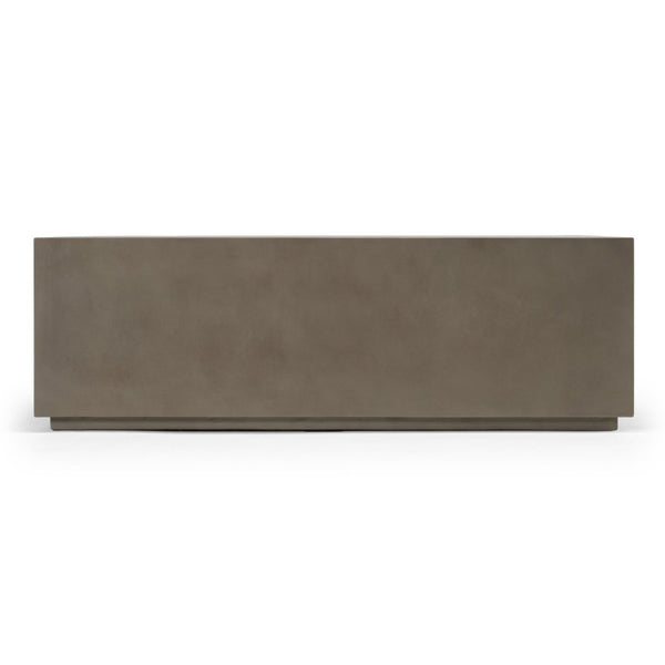 VIG Furniture Fresno Modern Concrete Rectangular Table With Weather-Resistant Finish, Durable Industrial Style Grey Coffee Table VGGR-689980-GRY
