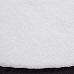 Safavieh Faux Rabbit Fur 100 Power Loomed Polyester Solid & Tonal Rug Ivory FRF100A-8