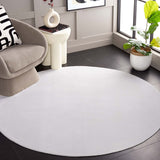Safavieh Faux Rabbit Fur 100 Power Loomed Polyester Solid & Tonal Rug Ivory FRF100A-8