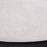 Safavieh Faux Rabbit Fur 100 Power Loomed Polyester Solid & Tonal Rug Beige FRF100B-8