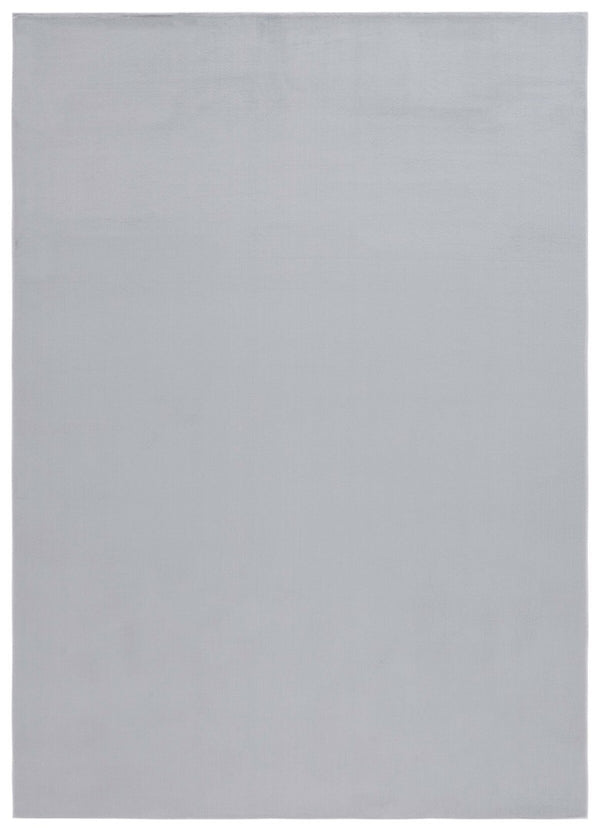 Safavieh Faux Rabbit Fur 100 Power Loomed Polyester Solid & Tonal Rug Silver FRF100G-8