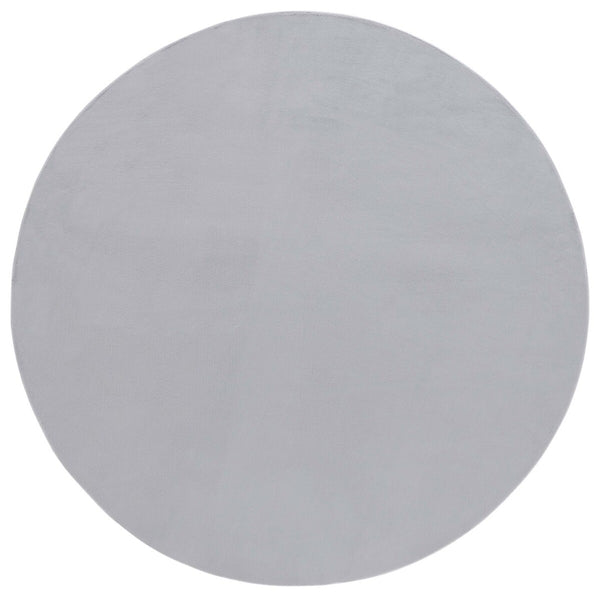 Safavieh Faux Rabbit Fur 100 Power Loomed Polyester Solid & Tonal Rug Silver FRF100G-8