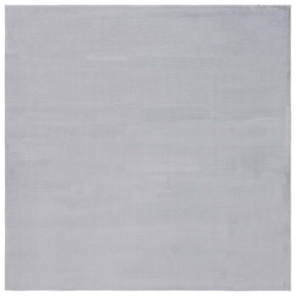 Safavieh Faux Rabbit Fur 100 Power Loomed Polyester Solid & Tonal Rug Silver FRF100G-8
