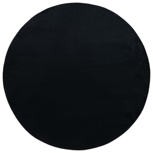 Safavieh Faux Rabbit Fur 100 Power Loomed Polyester Solid & Tonal Rug Black FRF100Z-8