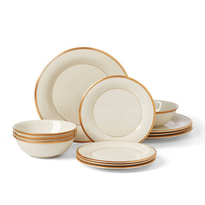 Lenox Eternal 12-Piece Dinnerware Set, Service for 4 Ivory, IVORY PORCELAIN 896063