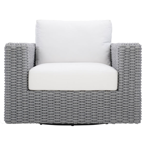 Bernhardt Bernhardt Capri Swivel Outdoor Chair With Quick-Dry Cushions, Handcrafted Rope Base, Weather-Ready Durability OP102SC