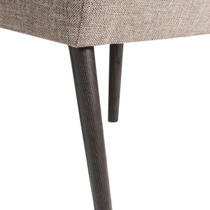 Bernhardt Bernhardt Geneve Sculptural Upholstered Side Chair with Wire-brushed Oak Legs 392541