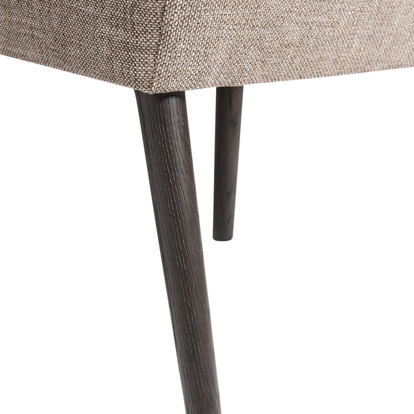 Bernhardt Bernhardt Geneve Sculptural Upholstered Side Chair with Wire-brushed Oak Legs 392541