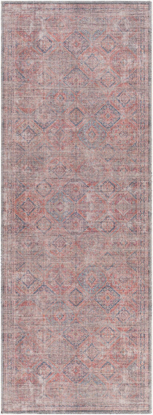 Livabliss Farrell Flatweave Runner Rug Chenille Jute Blend for Hallway Entryway or Bedside Dark Blue, Rust 2'7" x 7'3" FRL2301-2773