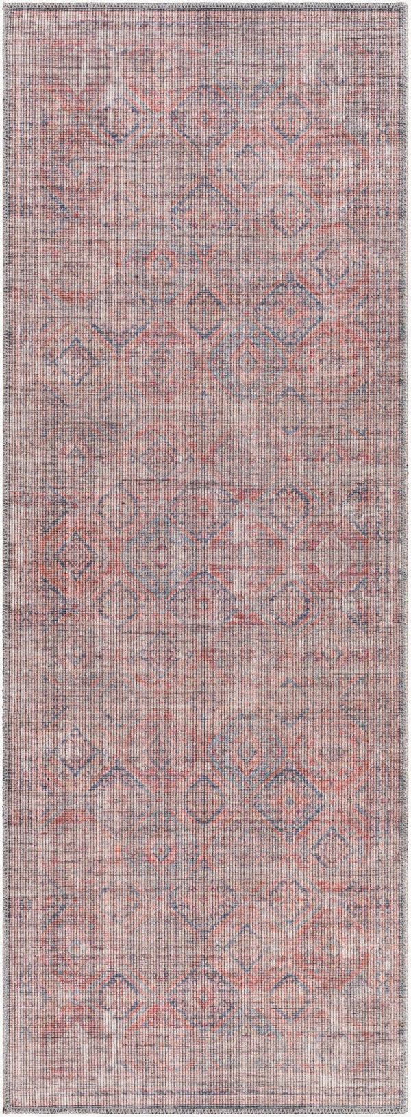 Livabliss Farrell Flatweave Runner Rug Chenille Jute Blend for Hallway Entryway or Bedside Dark Blue, Rust 2'7" x 7'3" FRL2301-2773
