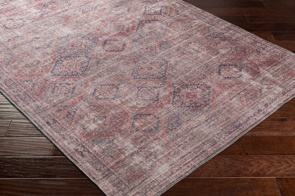 Livabliss Farrell Flatweave Runner Rug Chenille Jute Blend for Hallway Entryway or Bedside Dark Blue, Rust 2'7" x 7'3" FRL2301-2773