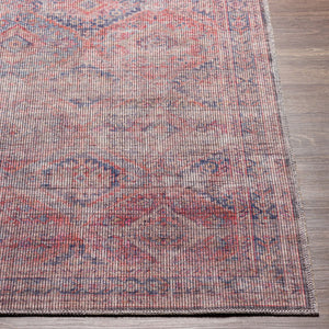 Livabliss Farrell Flatweave Runner Rug Chenille Jute Blend for Hallway Entryway or Bedside Dark Blue, Rust 2'7" x 7'3" FRL2301-2773