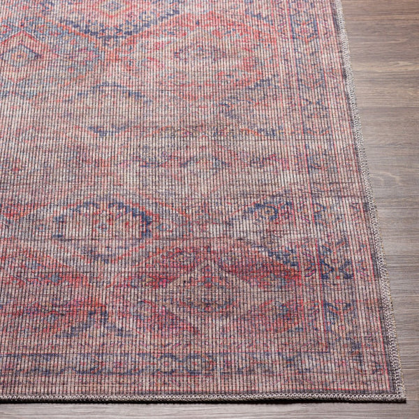 Livabliss Farrell Flatweave Runner Rug Chenille Jute Blend for Hallway Entryway or Bedside Dark Blue, Rust 2'7" x 7'3" FRL2301-2773