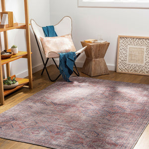 Livabliss Farrell Flatweave Runner Rug Chenille Jute Blend for Hallway Entryway or Bedside Dark Blue, Rust 9'2" x 12' FRL2301-9312