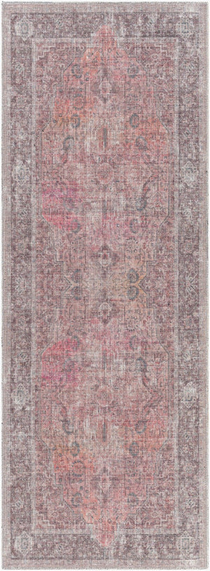 Livabliss Farrell Chenille Jute Flatweave Runner Rug Turkish Woven Hallway Entryway Accent Red, Light Brow 2'7" x 7'3" FRL2305-2773