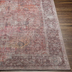 Livabliss Farrell Chenille Jute Flatweave Runner Rug Turkish Woven Hallway Entryway Accent Red, Light Brow 2'7" x 7'3" FRL2305-2773
