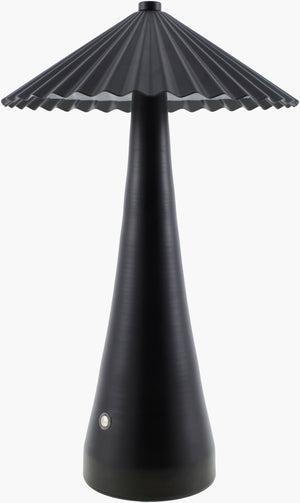 Surya Furnas Toricella Accent Table Lamp - 13" Arts & Crafts Style Iron Design For Elegant Home Lighting Body, Black Iron Frn-019