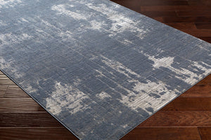 Livabliss Florence Geometric Accent Rug Machine Woven Polyester Blend for Entryways and Small Spaces Denim, Gray 2' x 2'11" FRO2313-2211