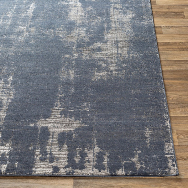 Livabliss Florence Geometric Accent Rug Machine Woven Polyester Blend for Entryways and Small Spaces Denim, Gray 2' x 2'11" FRO2313-2211
