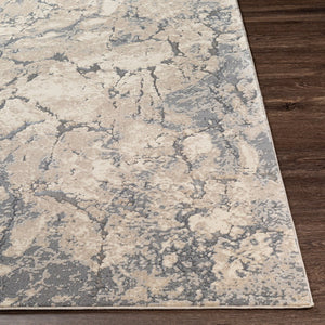 Livabliss Florence Metallic Thread Runner Rug Hallway Entryway Polyester Polypropylene Woven Tan, Medium Gra 9' x 12'4" FRO2319-9124