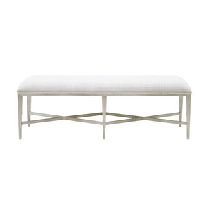 Ashby Place Upholstered Bed Bench Natural with Reflection Gray Finish P359132 Pulaski Furniture