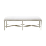 Ashby Place Upholstered Bed Bench Natural with Reflection Gray Finish P359132 Pulaski Furniture