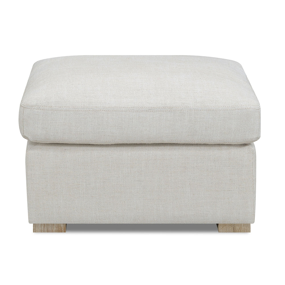 Laurel Collection Ottoman Salt Flat - Laurel Collection Ottoman Oat White SFLAUROTT00NA Malouf