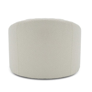 VIG Furniture Frontier Sculpted Swivel Lounge Chair With Luxe Textured Upholstery, Modern Glam Silhouette, Durable Frame White Accent Chair VGOD-ZW-993-WHT-CH